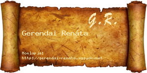 Gerendai Renáta névjegykártya