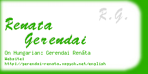 renata gerendai business card